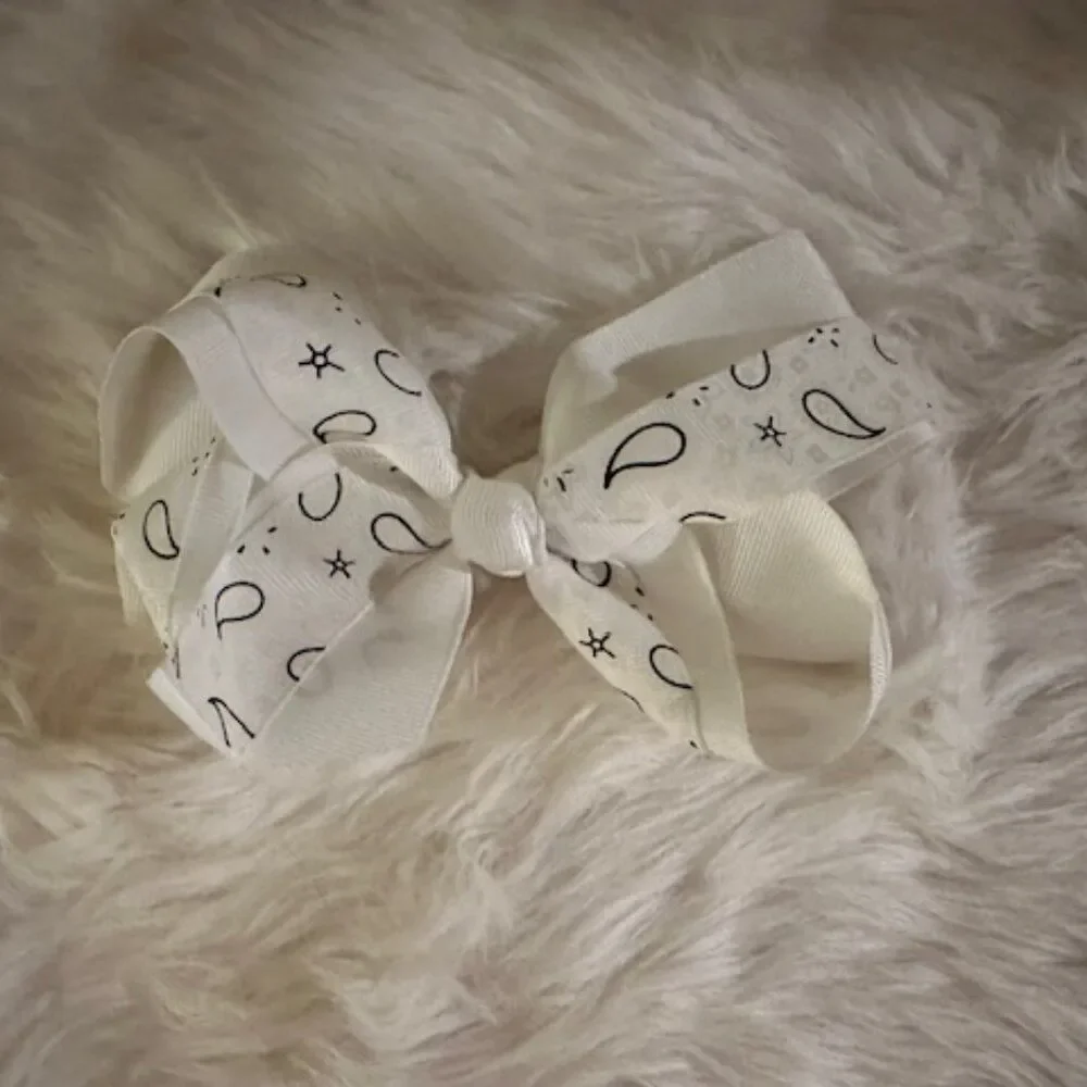 White with Bandana Print 6